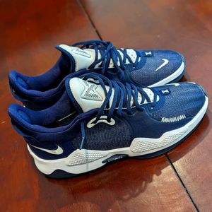 Nike PG 5 TB Promo Paul George basketball shoes white/blue size mens 9.5